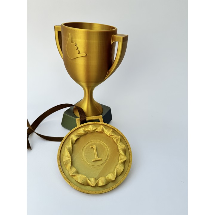 Puchar i medal złoty - zestaw nagród