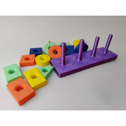 Sorter Montessori – Kolorowe Klocki Edukacyjne 3D – Kształty i Kolory