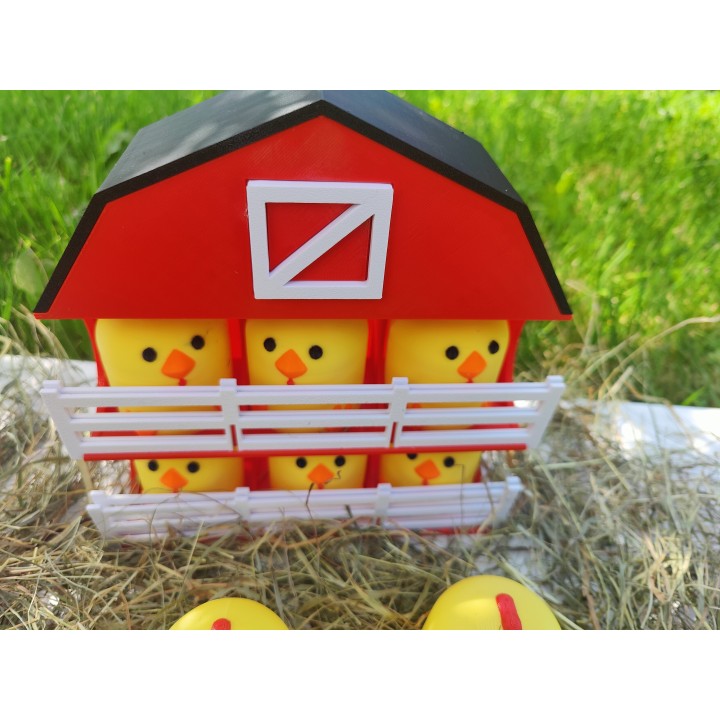 Stodoła z kogutami - zestaw (6 pionków)