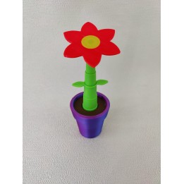 Kwiatek w doniczce z magnesem (wzór 4)