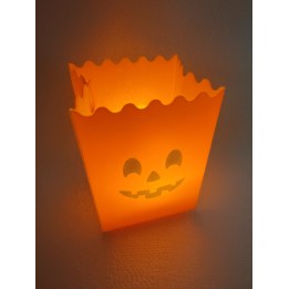 Lampion dynia dwukolorowa - ze świeczką na baterie