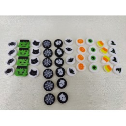 Zawieszki-cukierki na Halloween - kółko i krzyżyk 2w1 (20 szt.)