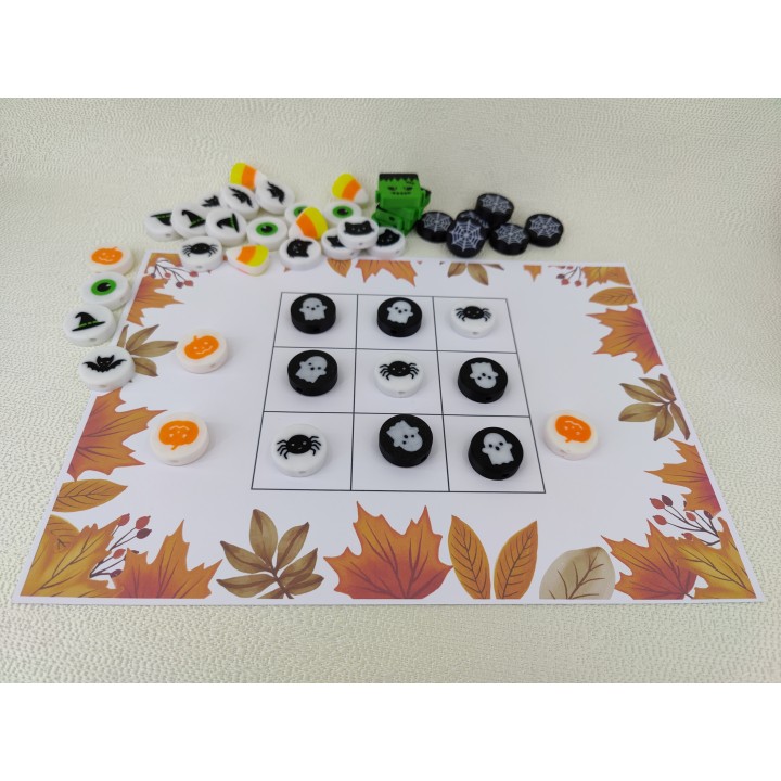 Zawieszki-cukierki na Halloween - kółko i krzyżyk 2w1 (20 szt.)