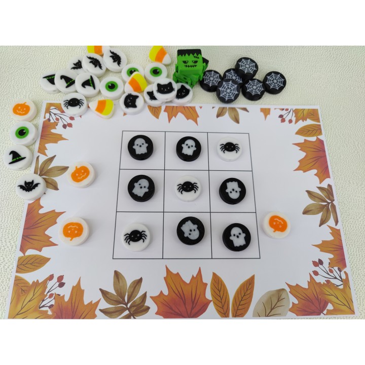 Zawieszki-cukierki na Halloween - kółko i krzyżyk 2w1 (20 szt.)