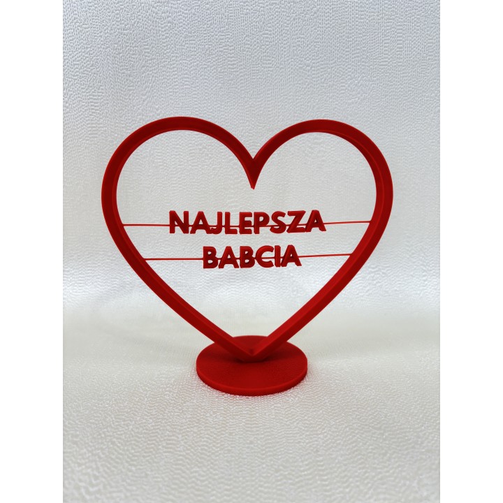 Serce dla Babci - dekoracja z dedykacją