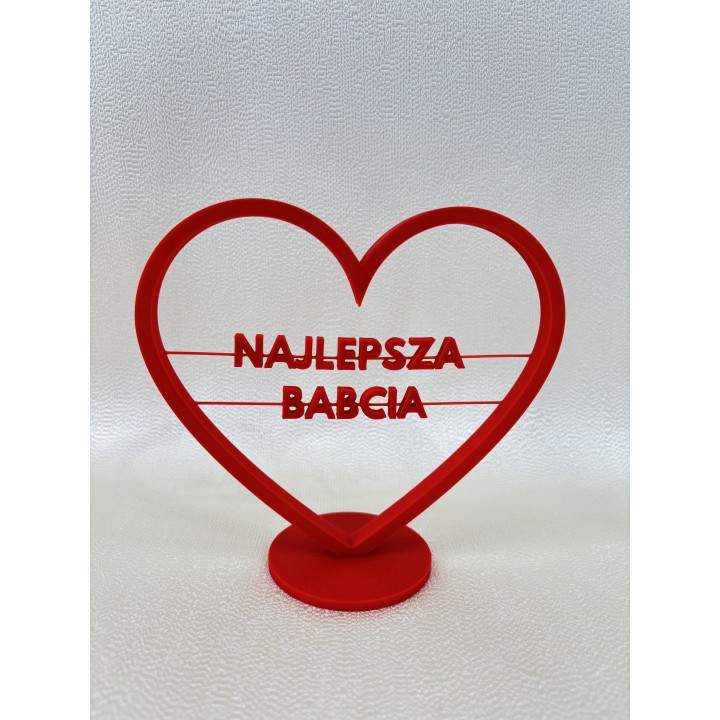 Serce dla Babci - dekoracja z dedykacją