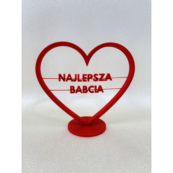 Serce dla Babci - dekoracja z dedykacją