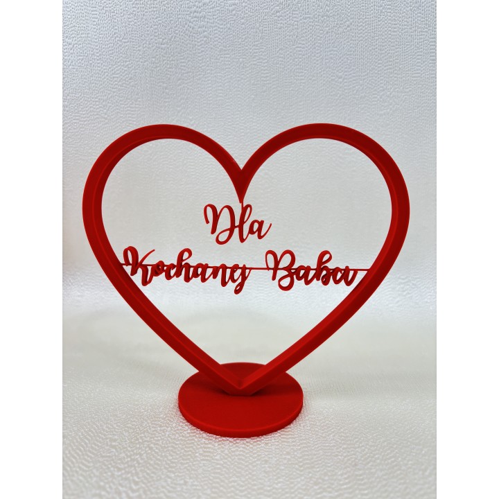 Serce dla Babci - dekoracja z dedykacją