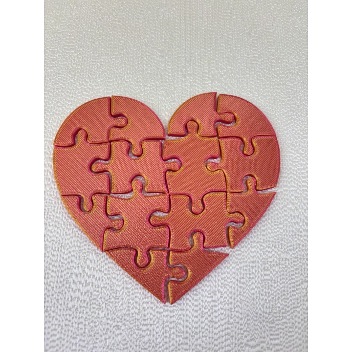 Serce - puzzle walentynkowe