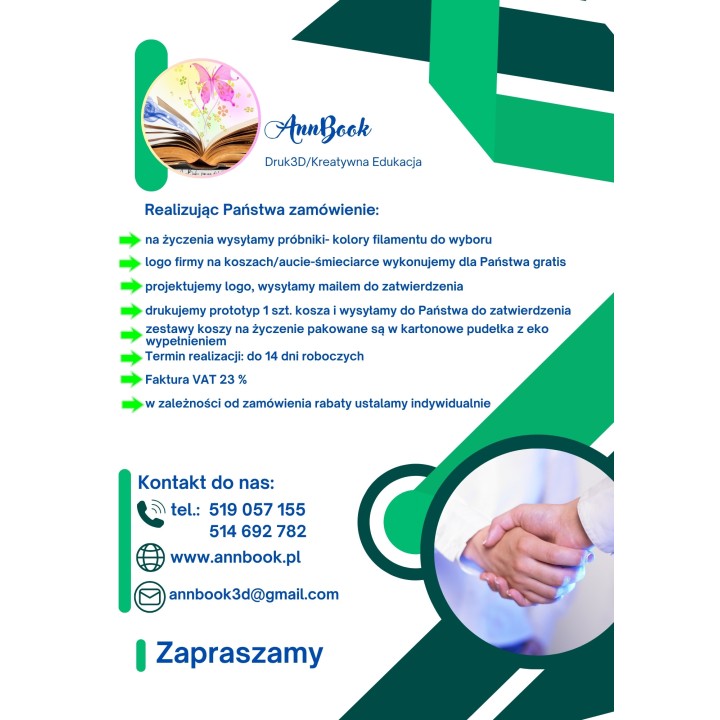 Kosze do segregacji śmieci - mini zestaw (8 cm)