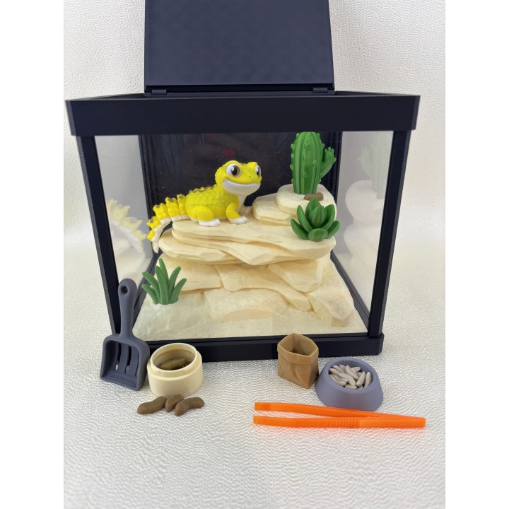 Jaszczurka Lulu - zestaw terrarium z wyposażeniem