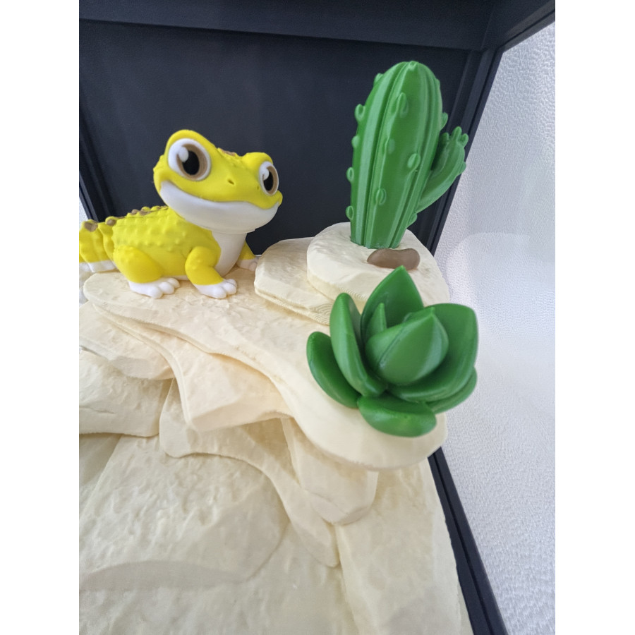 Zestaw Terrarium z jaszczurką LULU 100%  + wyposażenie