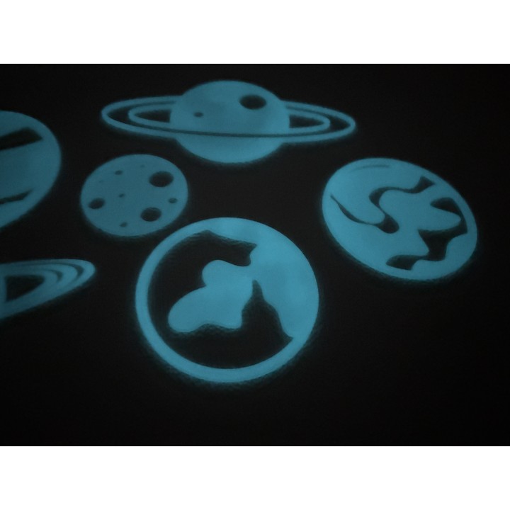 Planety - zestaw kosmiczny fluo IV, świecące w ciemności