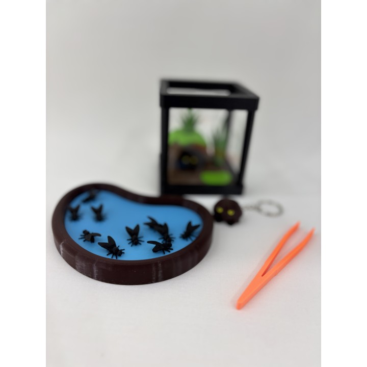 Żaba RAIN-BOG (żaba deszczowa czarna) - zestaw terrarium